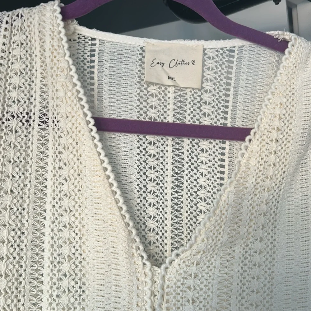 Ecru crotchet top - Picture 2 of 4